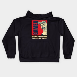 Born To Game Forced To Work Gaming Kids Hoodie